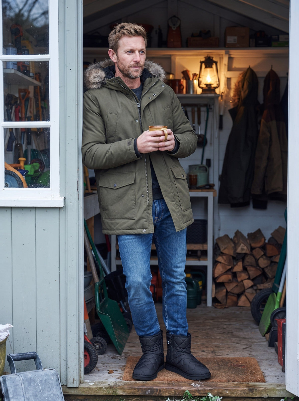 Rechargeable Heated Boots – Black – lifestyle