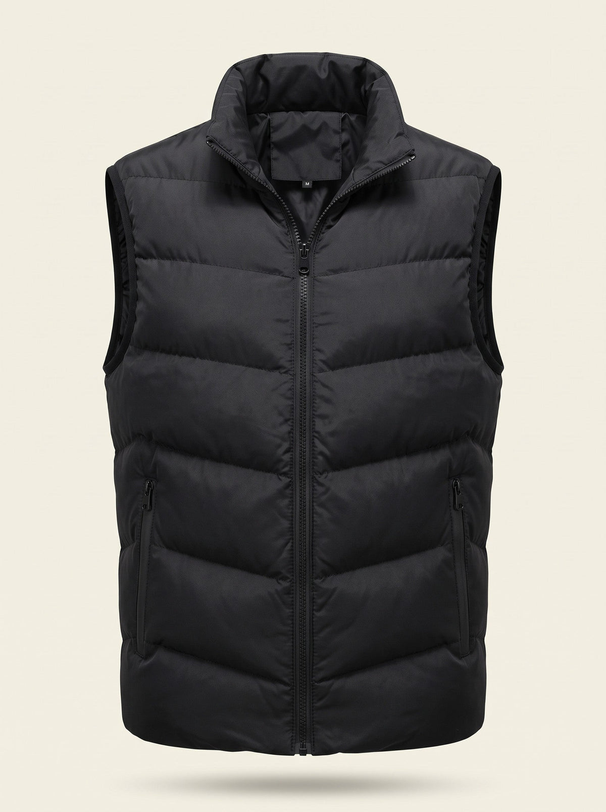 Men's Padded Gilet – Black – front