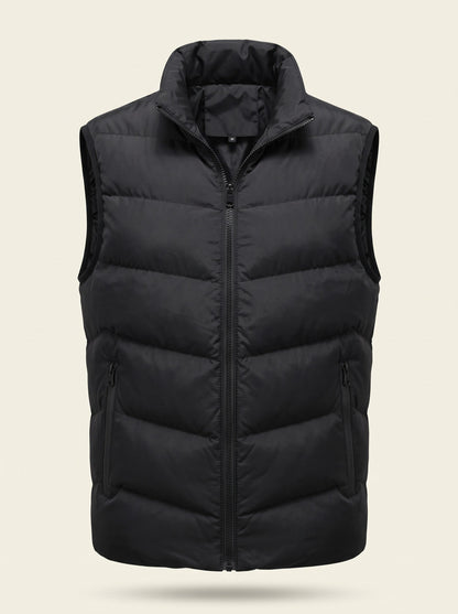 Men's Padded Gilet – Black – front