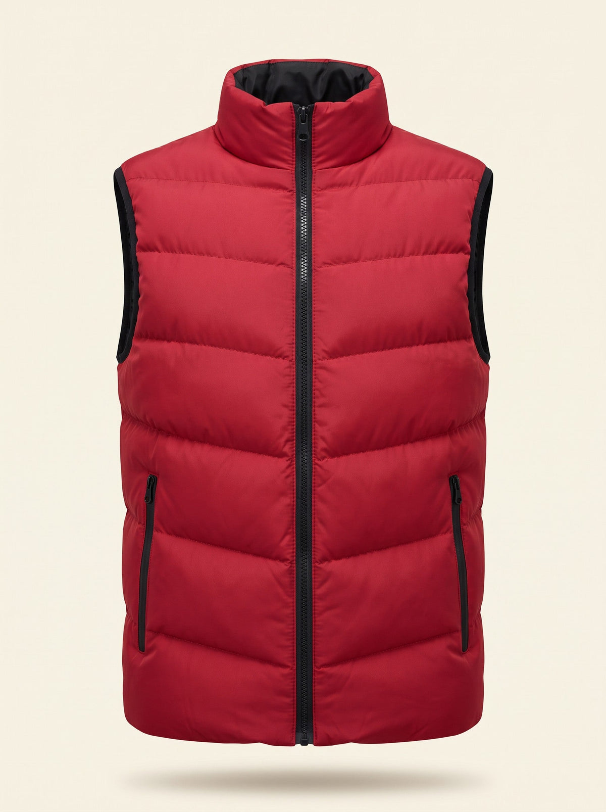 Men's Padded Gilet – Red – front