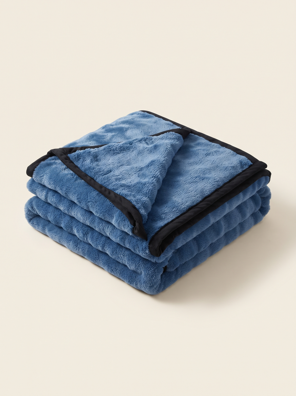 Plush Fleece Blanket – Blue – product view