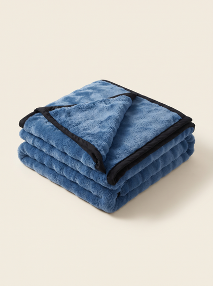 Plush Fleece Blanket – Blue – product view