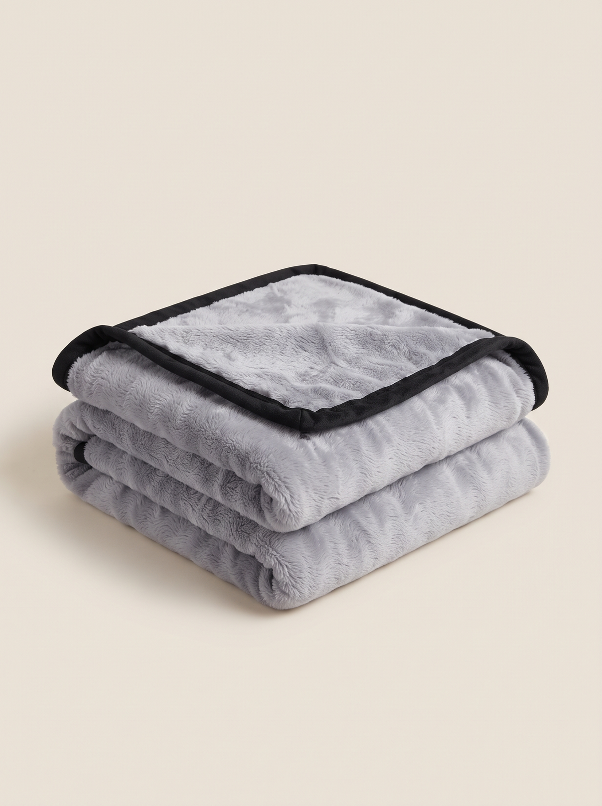 Plush Fleece Blanket – Grey – product view