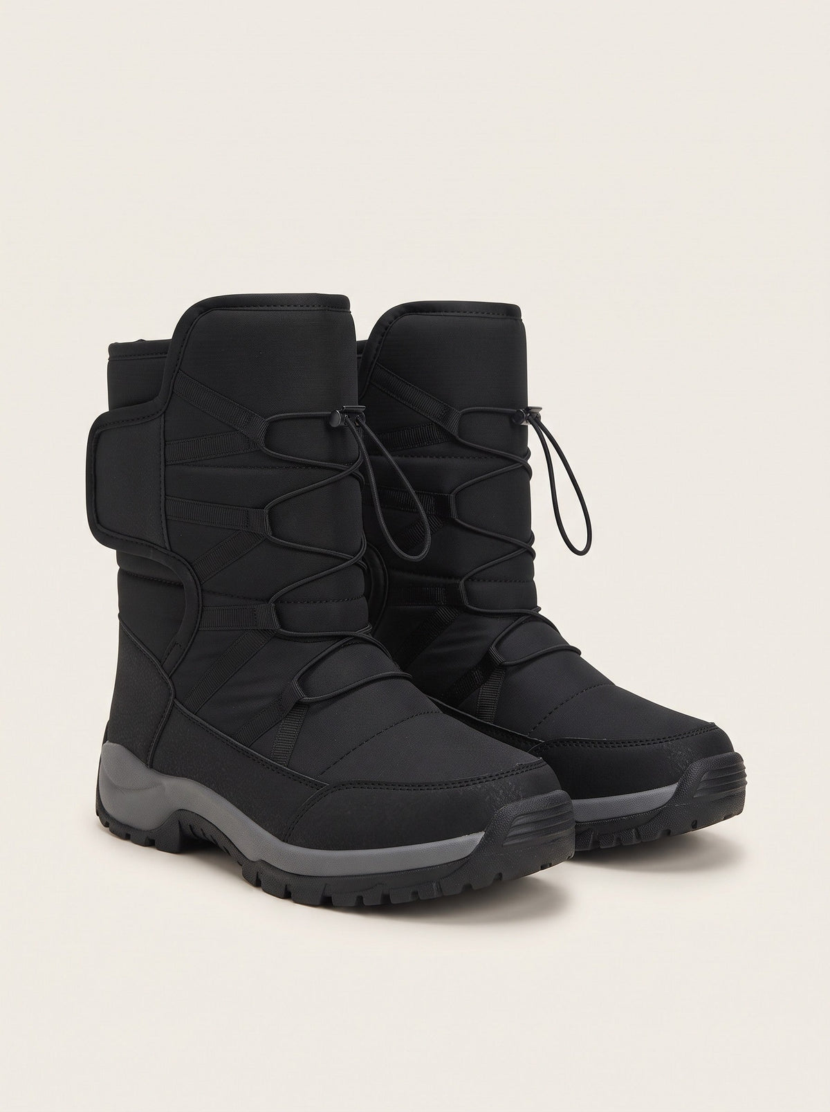 Unisex Plush Lined Winter Boots – Black – packshot