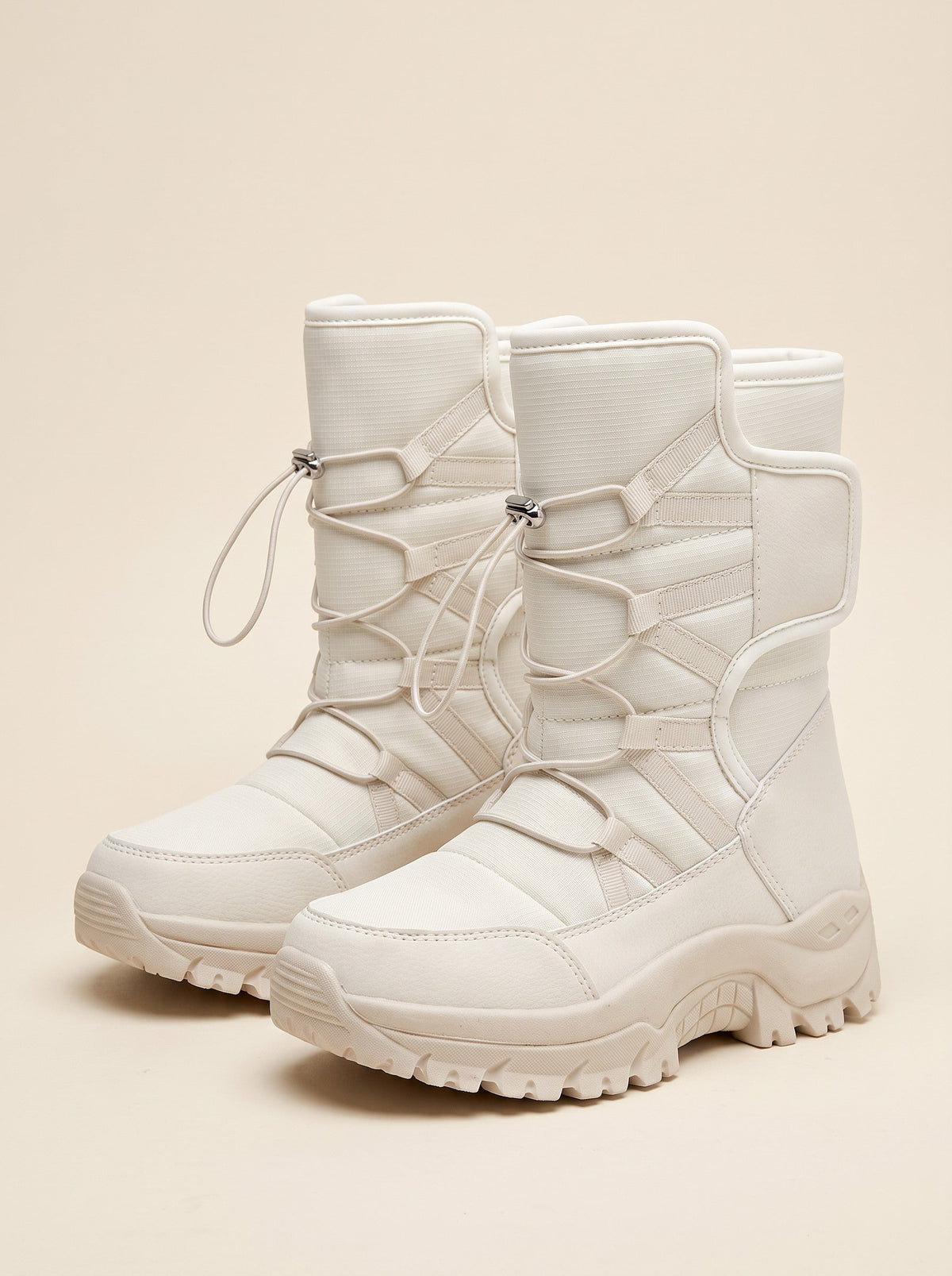 Women's Plush Lined Winter Boots – Cream – packshot