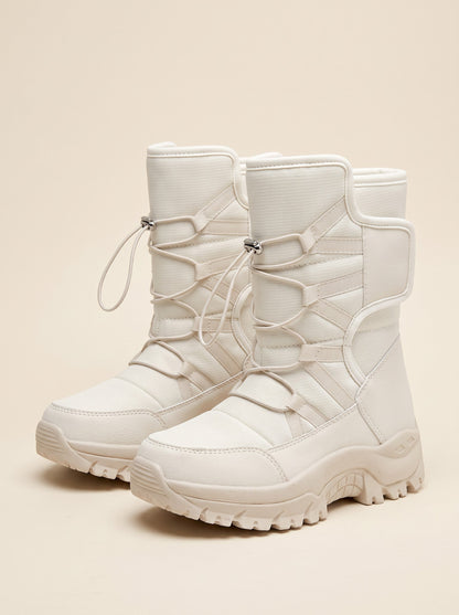 Women's Plush Lined Winter Boots – Cream – packshot