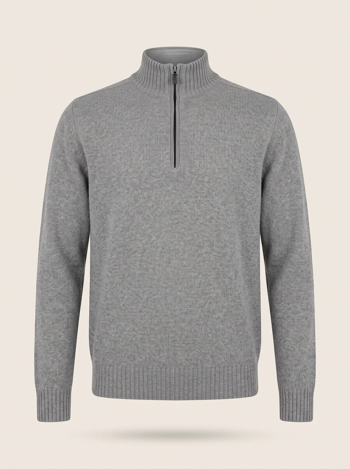 Men's Quarter Zip Jumper – Grey – packshot