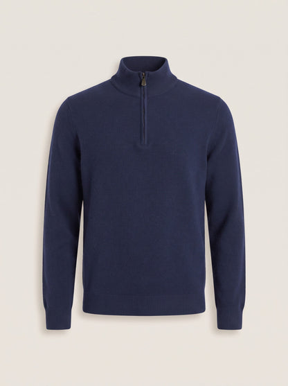 Men's Quarter Zip Jumper – Navy Blue – packshot