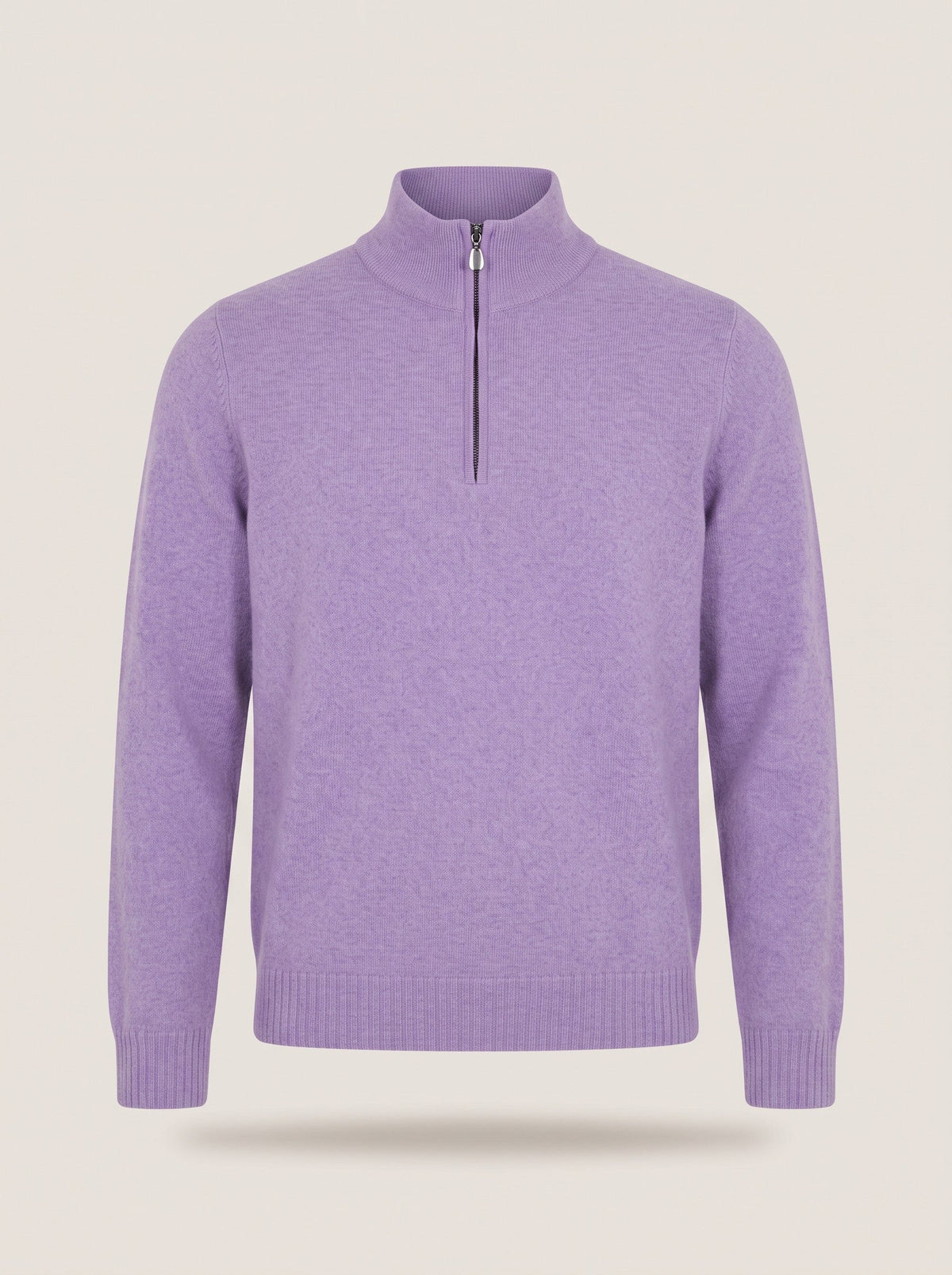 Men's Quarter Zip Jumper – Purple – packshot
