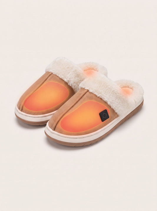 Rechargeable Heated Slippers – Mule – heating on
