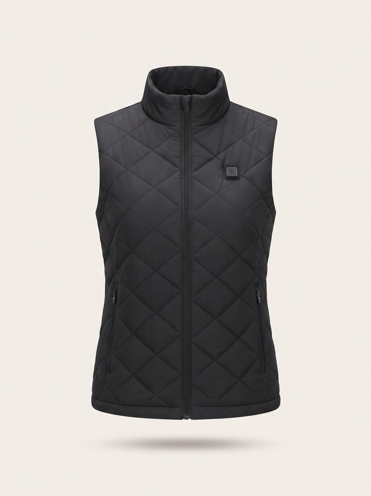 Women's Heated Quilted Gilet – Black – packshot