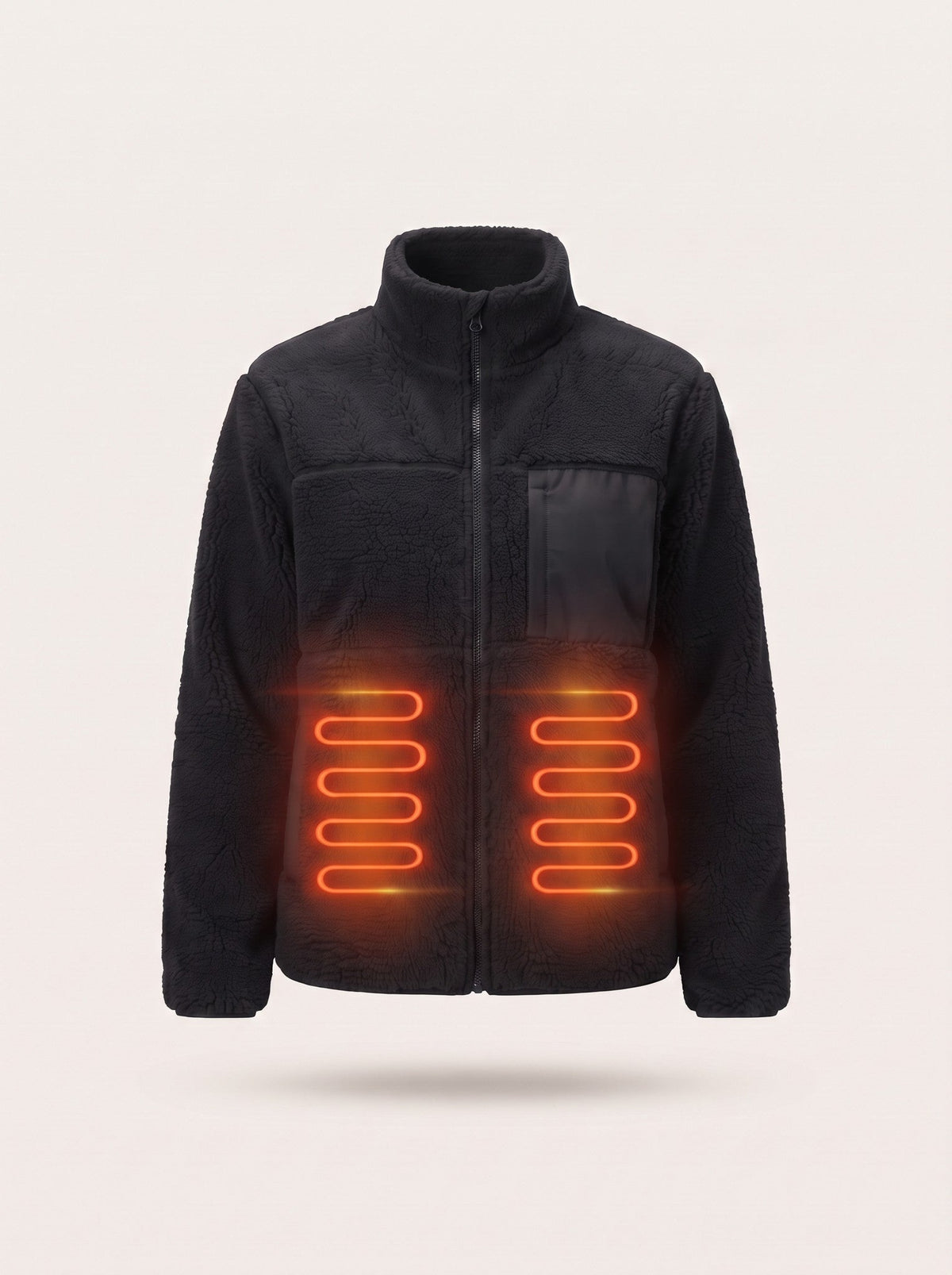 Women's Heated Sherpa Fleece Jacket – heating on