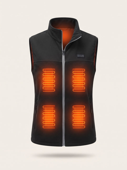 Women's Heated Fleece Gilet – heating on