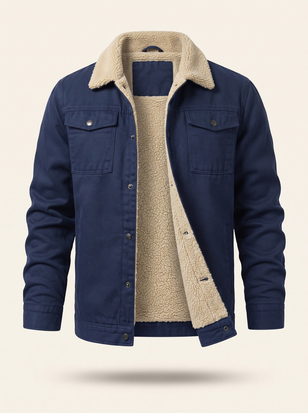 Men's Sherpa Lined Utility Jacket – Blue (Navy) – packshot