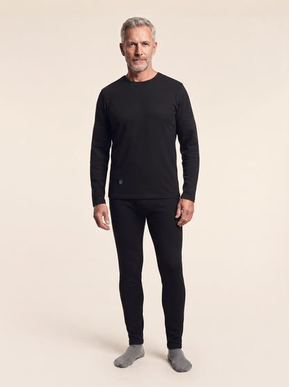 Heated Base Layer Set – Black – on model