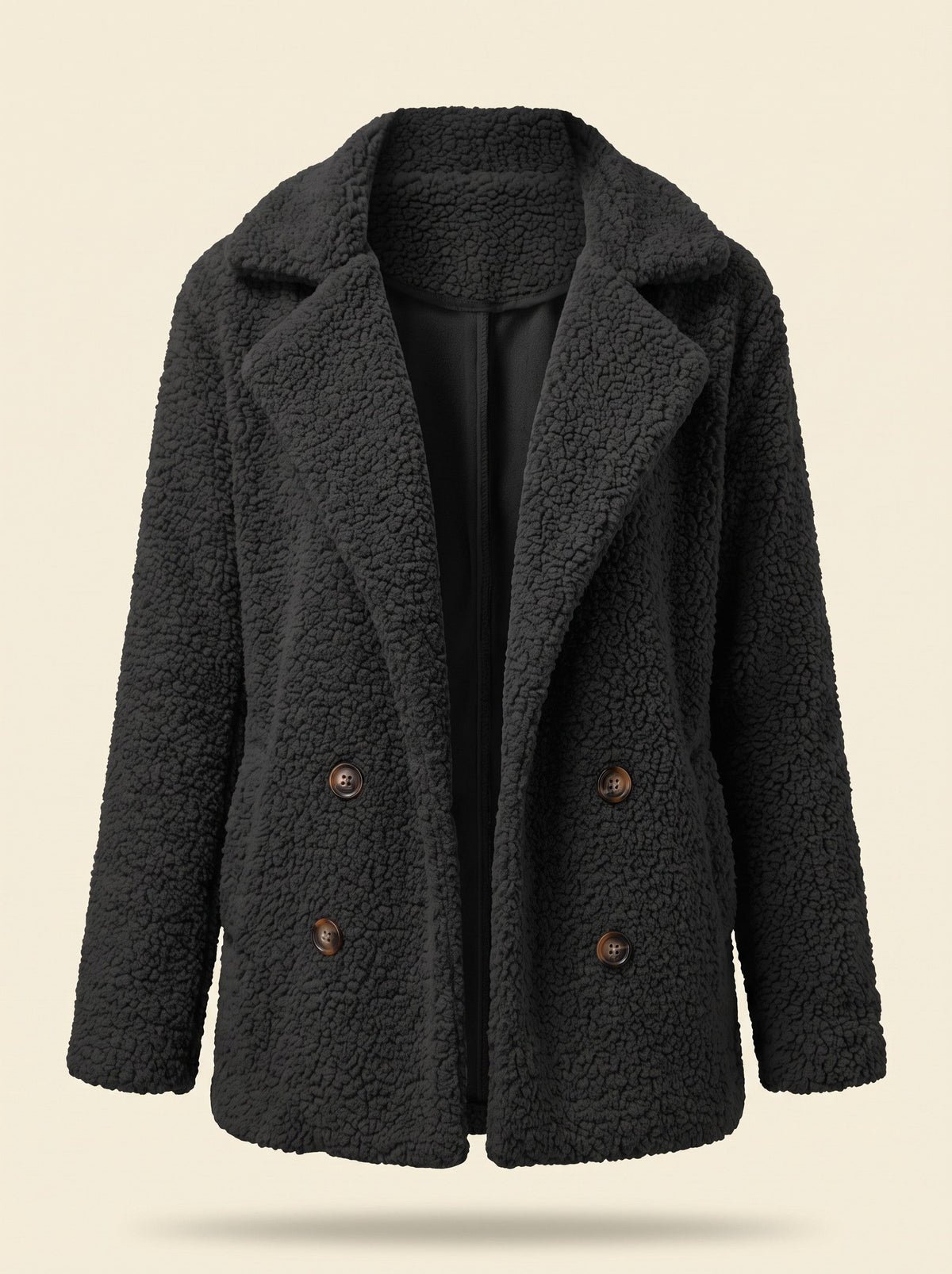 Women's Teddy Jacket – Black – front packshot
