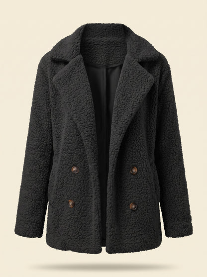 Women's Teddy Jacket – Black – front packshot
