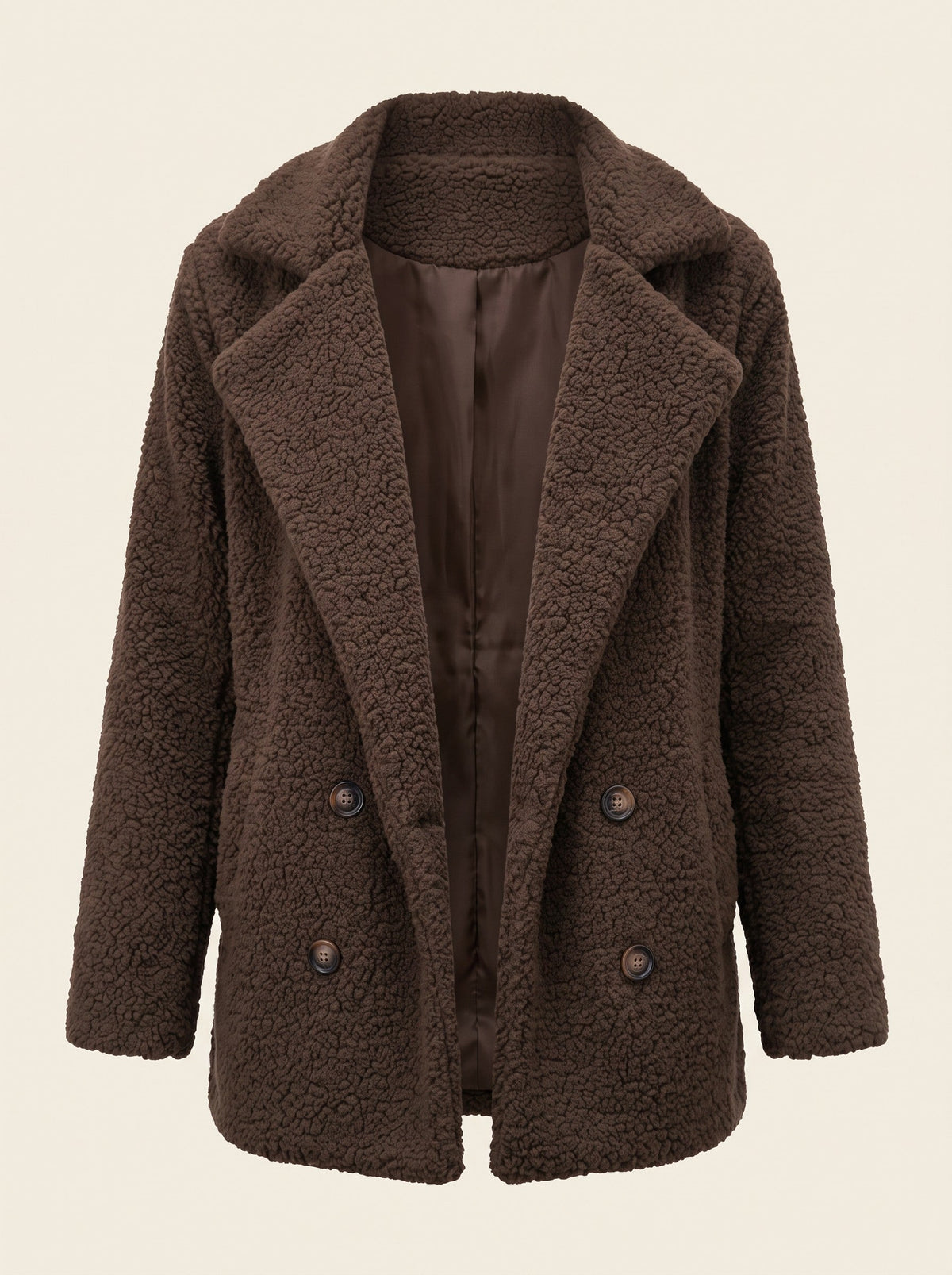 Women's Teddy Jacket – Coffee – front packshot