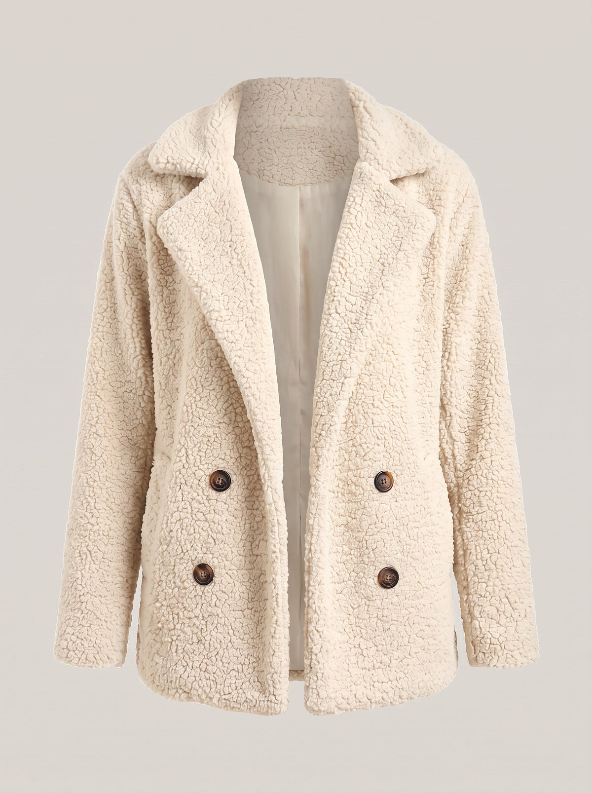 Women's Teddy Jacket – Milky White – front packshot