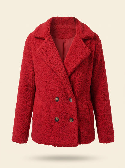 Women's Teddy Jacket – Red – front packshot