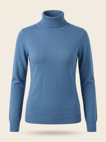 Women's Turtleneck Jumper – Blue – packshot