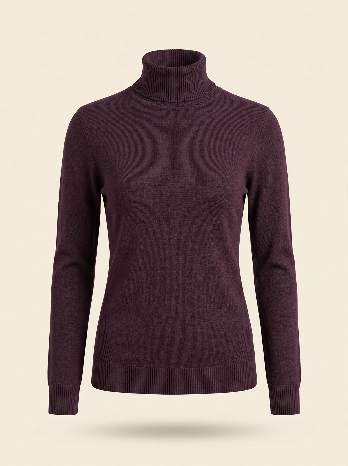 Women's Turtleneck Jumper – Burgundy – packshot