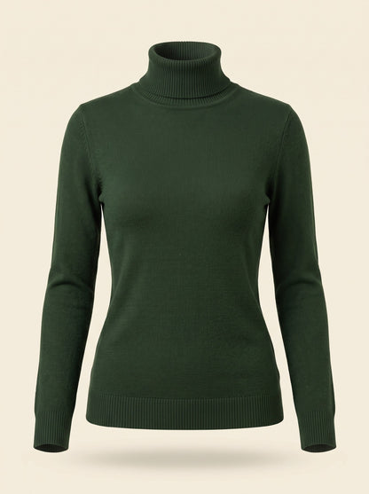 Women's Turtleneck Jumper – Green – packshot