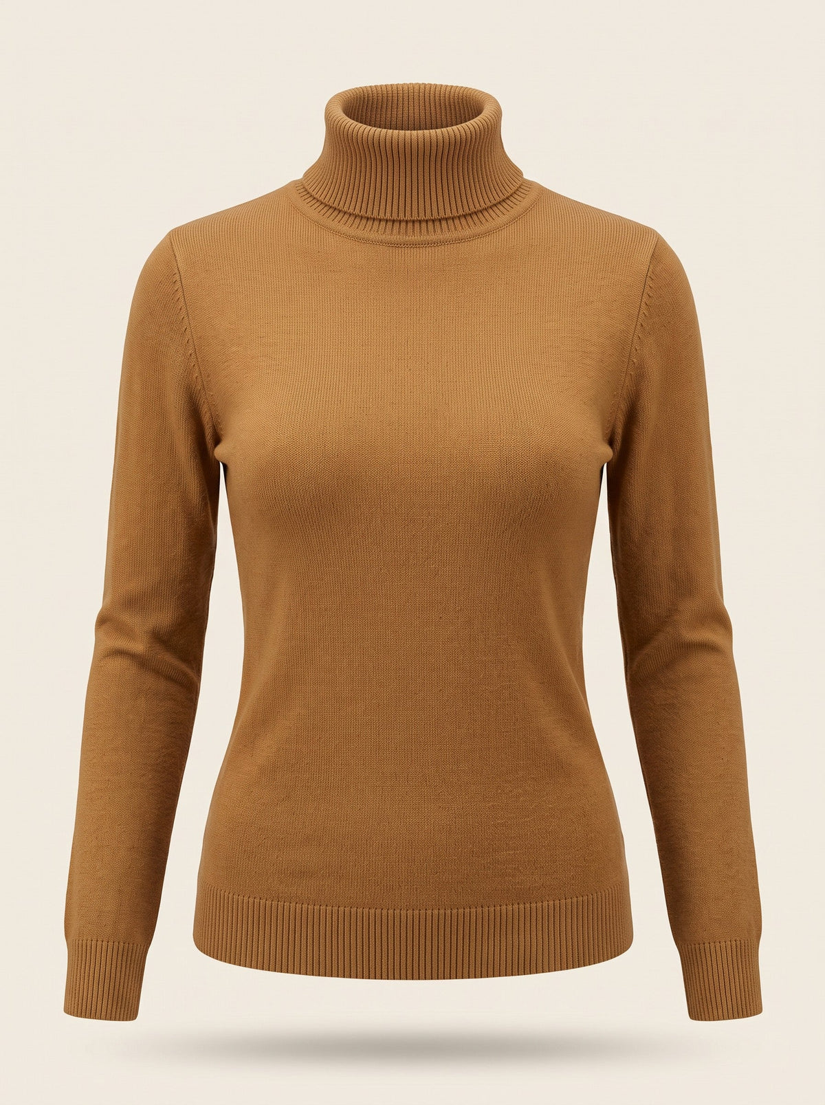 Women's Turtleneck Jumper – Mustard – packshot
