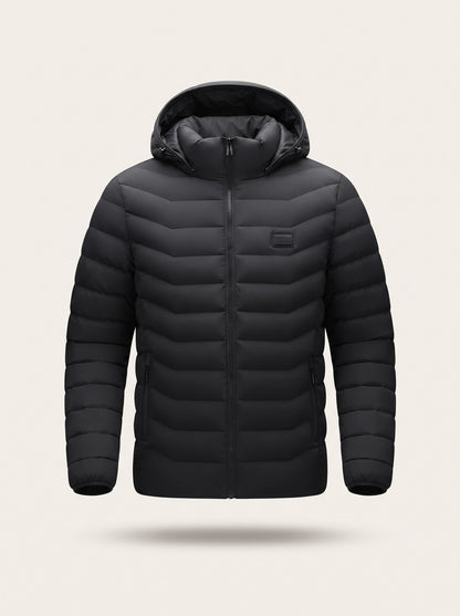 Heated Puffer Jacket – Black – packshot