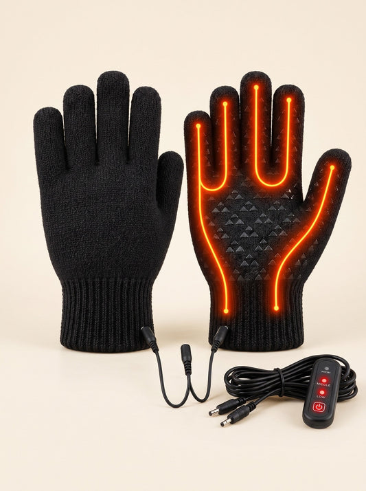 Heated Knitted Gloves – heating on