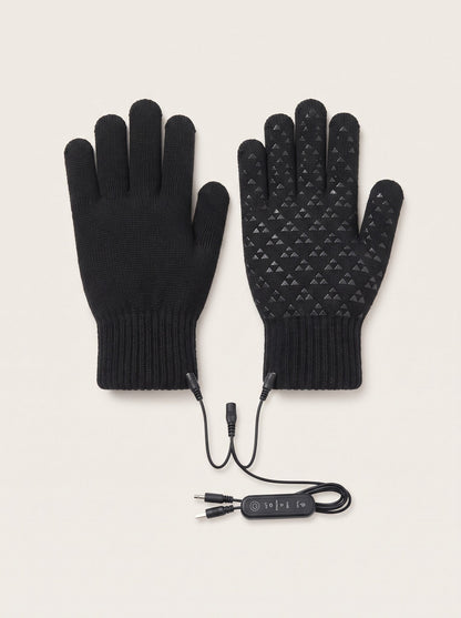 Heated Knitted Gloves – Black – packshot
