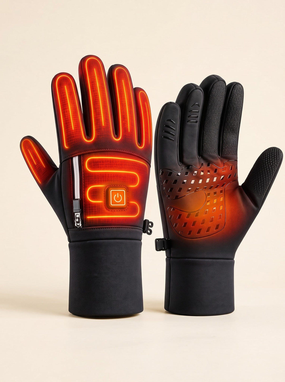 Heated Winter Gloves – heating on