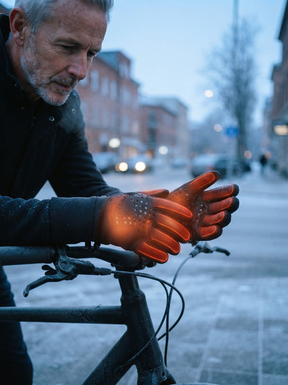 Heated Winter Gloves – lifestyle, heating on