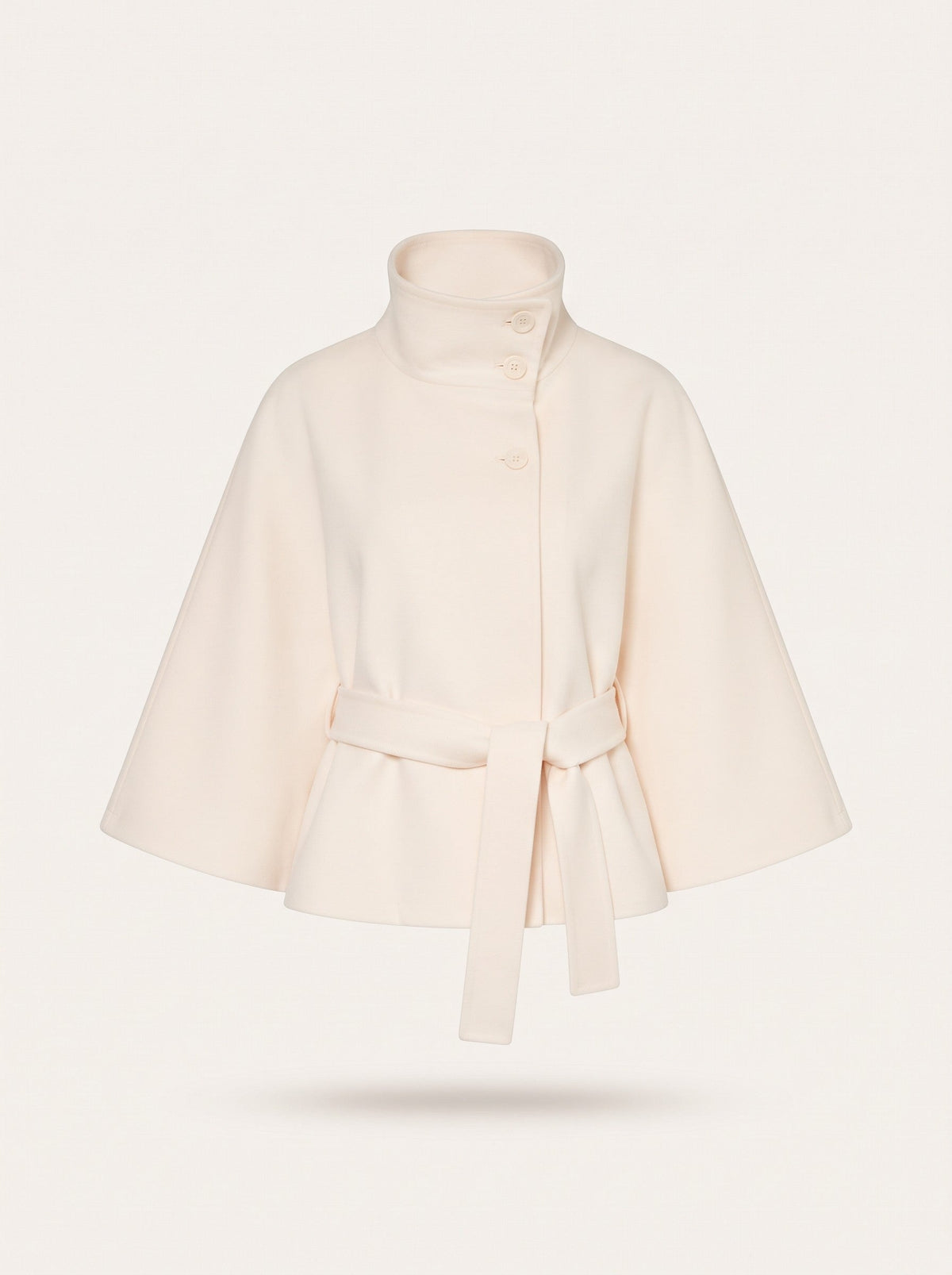 Women's Cape Jacket with High Collar – Cream – packshot