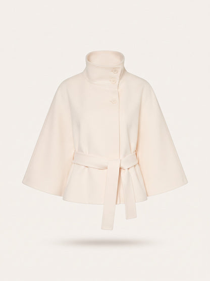 Women's Cape Jacket with High Collar – Cream – packshot