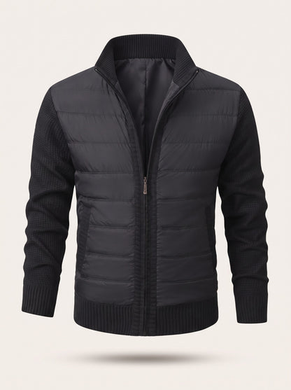 Men's Hybrid Knit Jacket – Black – packshot
