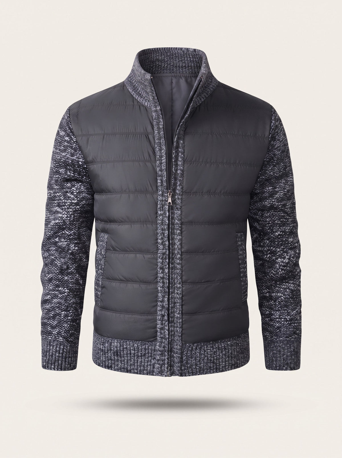 Men's Hybrid Knit Jacket – Dark Grey – packshot