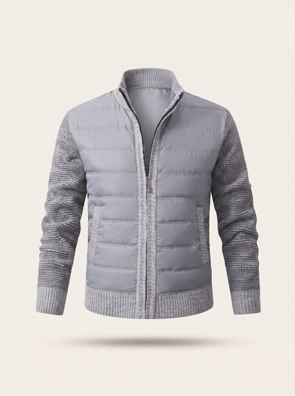 Men's Hybrid Knit Jacket – Light Grey – packshot