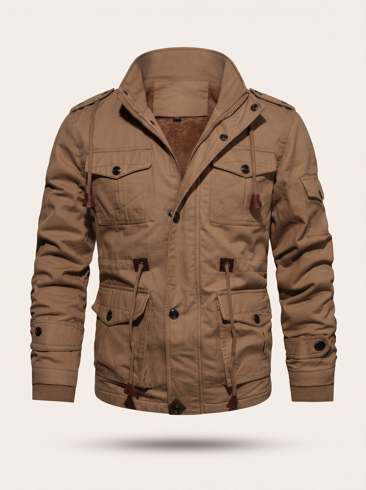 Men's Fleece-Lined Field Jacket – Khaki – packshot