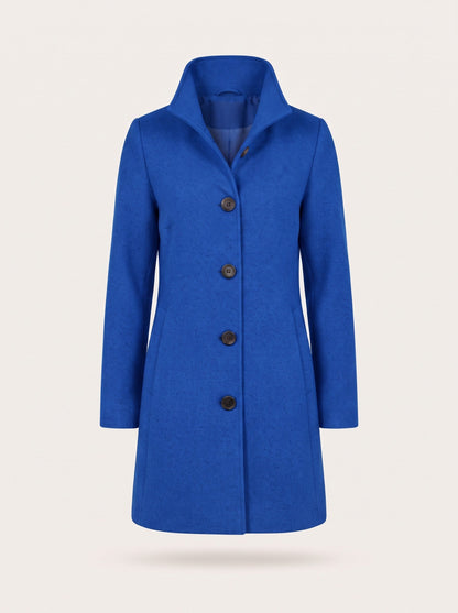 Women's Single-Breasted Winter Coat – Blue – packshot
