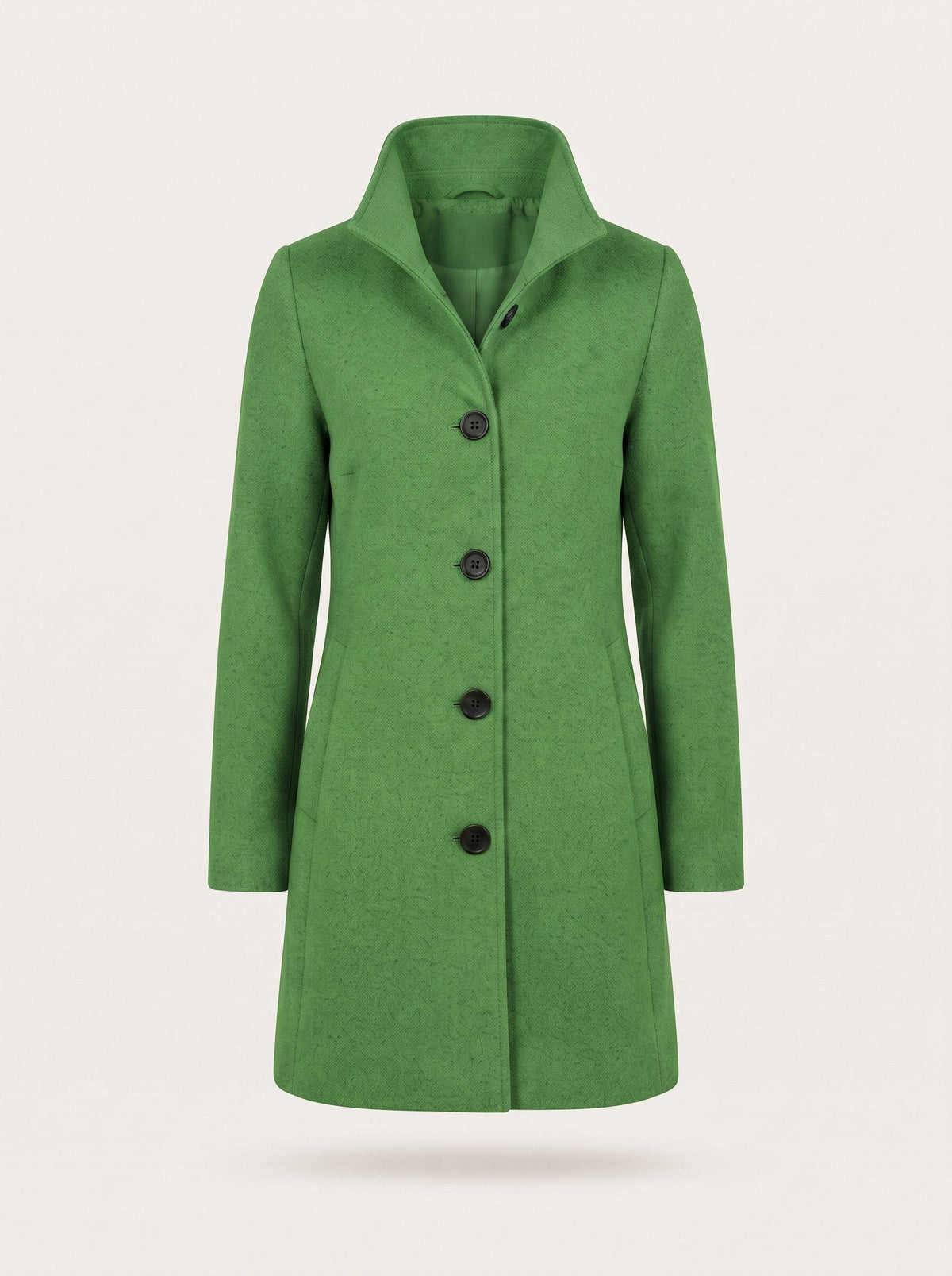 Women's Single-Breasted Winter Coat – Dark Green – packshot
