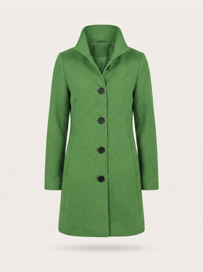 Women's Single-Breasted Winter Coat – Dark Green – packshot