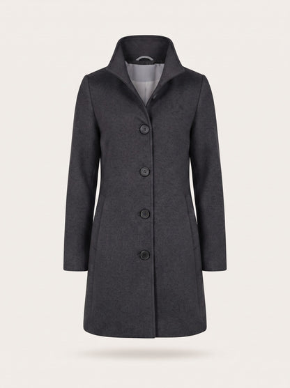 Women's Single-Breasted Winter Coat – Grey – packshot