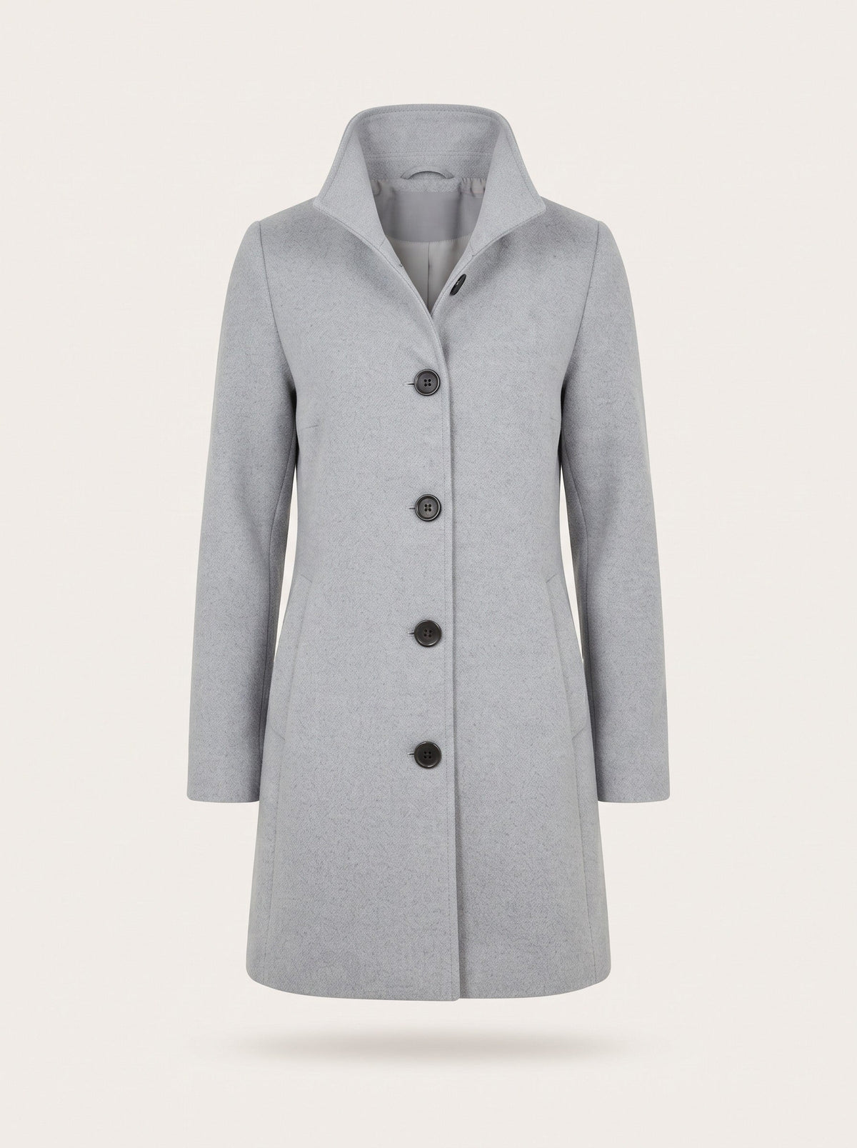 Women's Single-Breasted Winter Coat – Light Grey – packshot