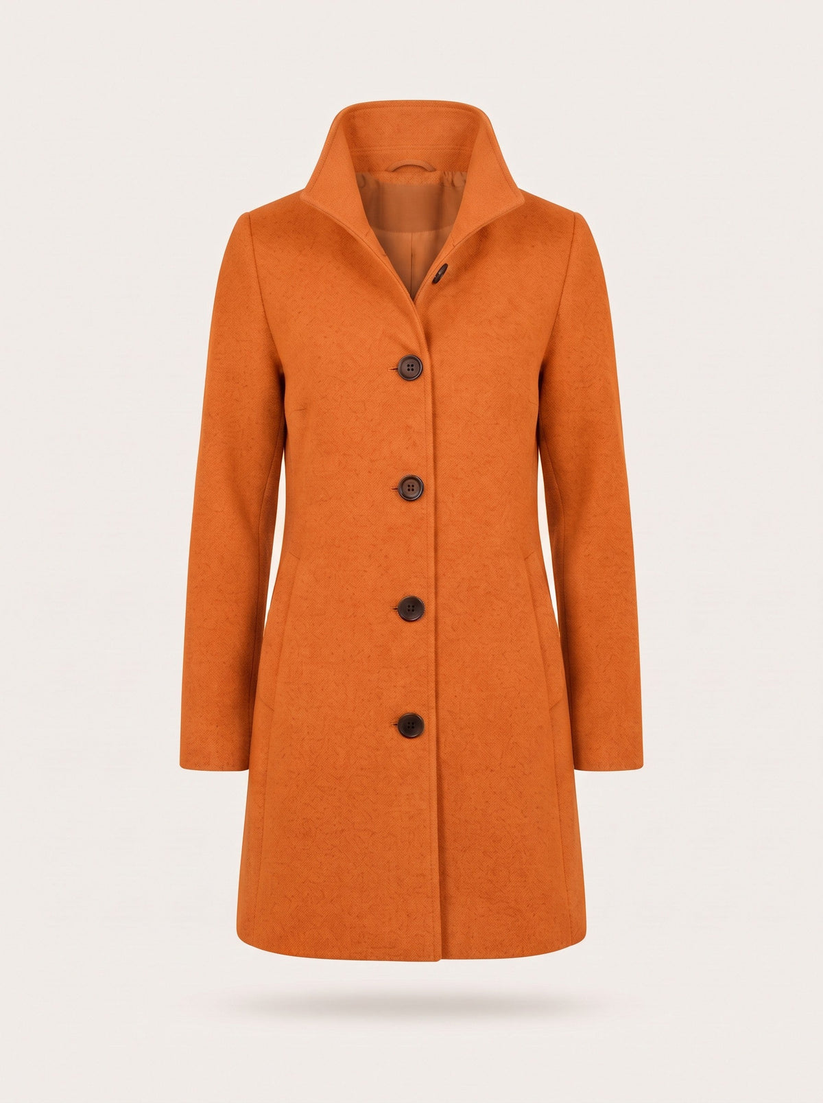 Women's Single-Breasted Winter Coat – Orange – packshot