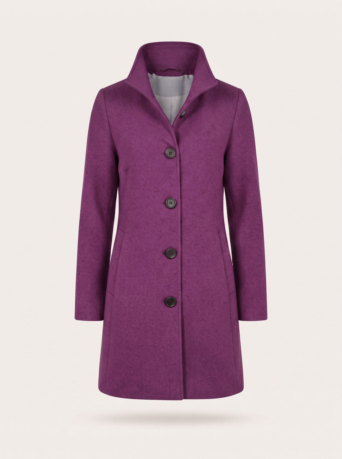 Women's Single-Breasted Winter Coat – Purple – packshot