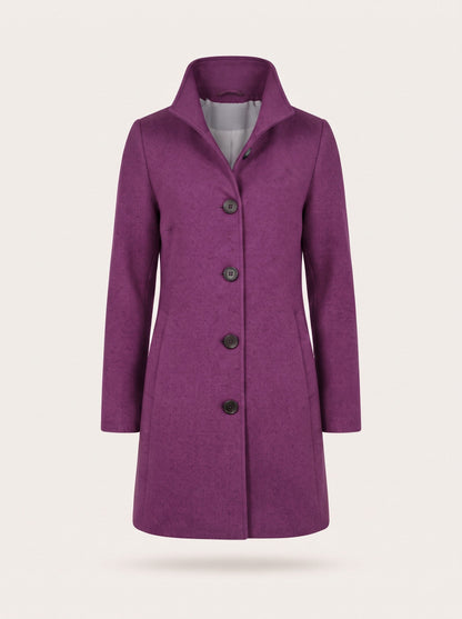 Women's Single-Breasted Winter Coat – Purple – packshot