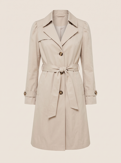 Belted Trench Coat – Beige – product view