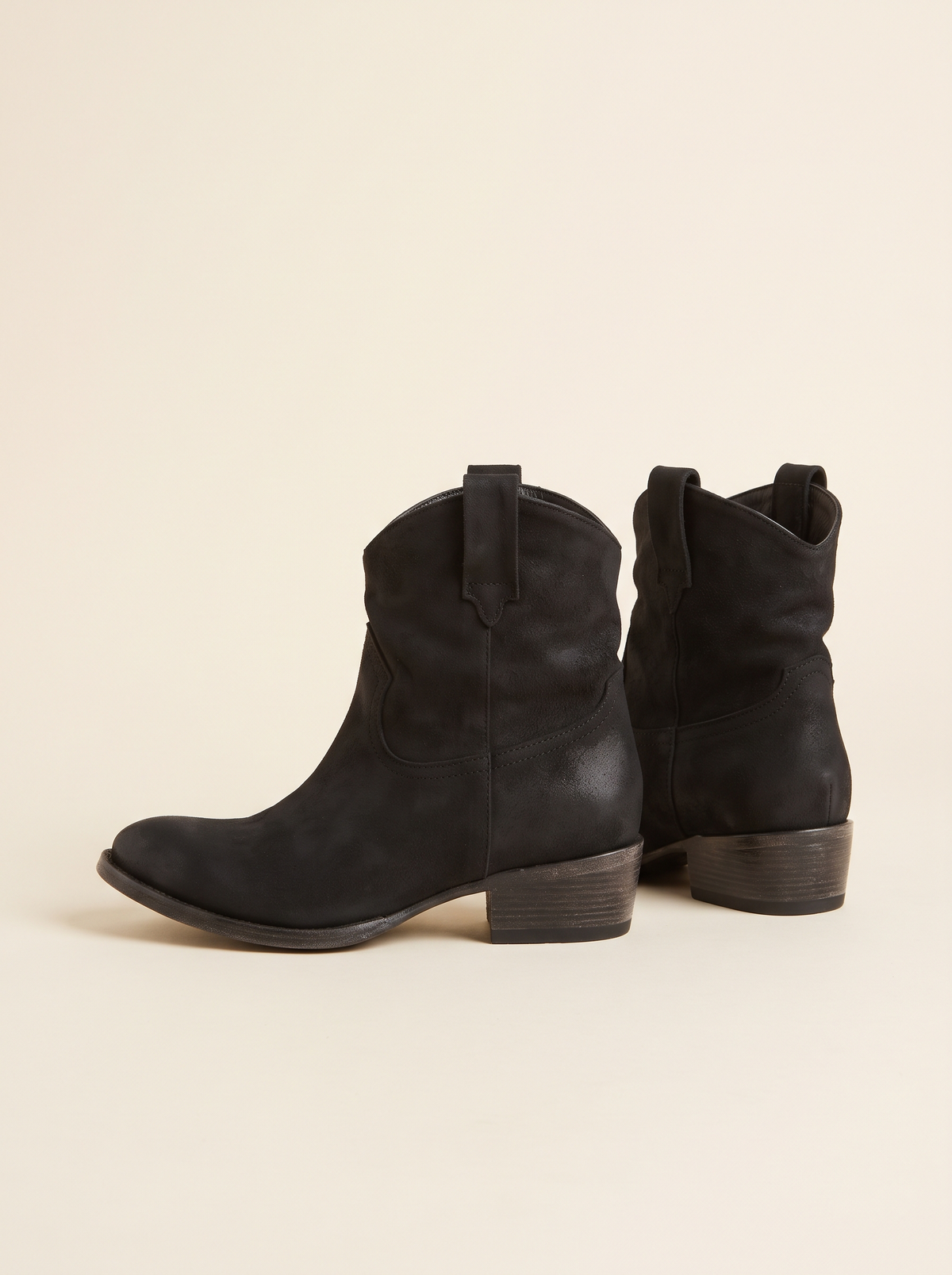 Cowboy Ankle Boots – Black – product view