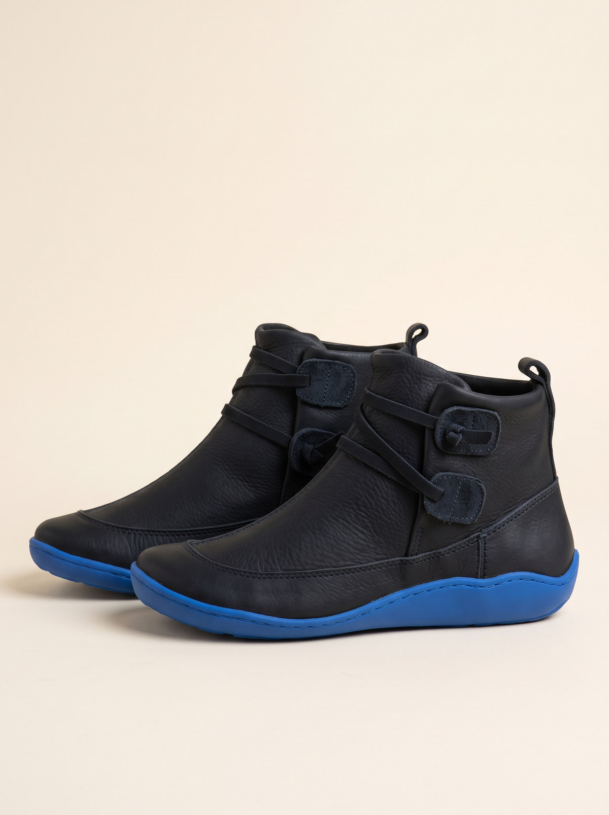 Flat Ankle Boots – Blue – product view